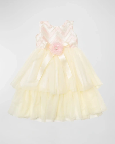 Haute Baby Kids' Zoe' Magic Girl Dress In Yellow