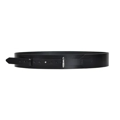 Haute Cuir Women's Black Bela Waist Leather Belt
