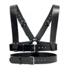 Haute Cuir Women's Black Cage Leather Body Harness In Black