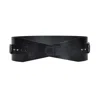Haute Cuir Women's Black Calliopes Wide Leather Belt In Black