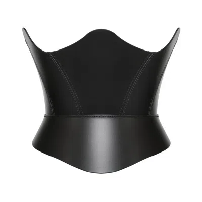 Haute Cuir Women's Black Juno Leather Cupless Corset