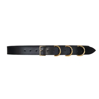 Haute Cuir Women's Black Neia Waist Leather Belt