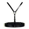 Haute Cuir Women's Black Prestige Leather Harness In Black