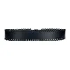 Haute Cuir Women's Black Scalloped Wide Leather Belt In Black