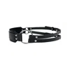 Haute Cuir Women's Black Waist Leather Harness Belt In Black
