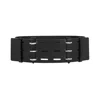 Haute Cuir Women's Black Wide Structural Leather Belt In Black