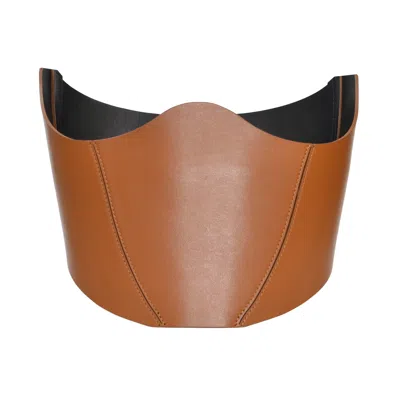 Haute Cuir Women's Brown Leather Underbust Corset