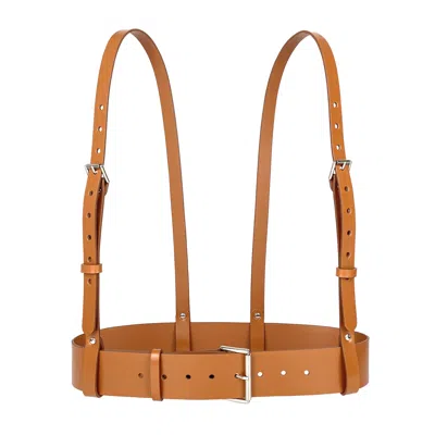 Haute Cuir Women's Light Brown Suspender Harness