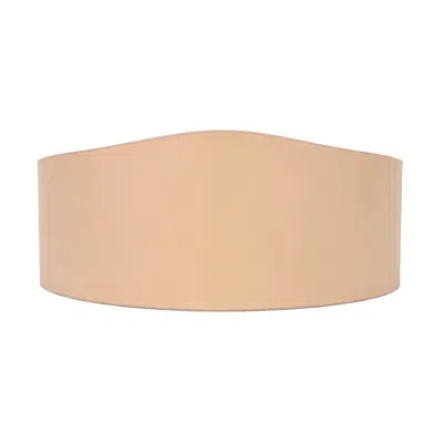 Haute Cuir Women's Neutrals Nude Crown Leather Corset Belt In Brown