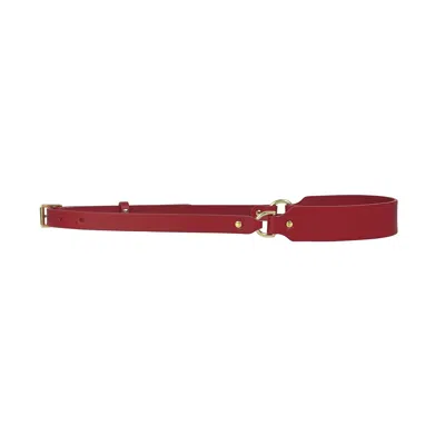 Haute Cuir Women's Red Slim Leather Harness Belt