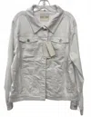 Haute Curve Women's Button Front Jacket In White In White