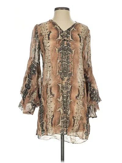 Pre-owned Haute Hippie 3/4 Sleeve Blouse In Brown