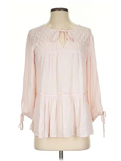Pre-owned Haute Hippie 3/4 Sleeve Blouse In Pink