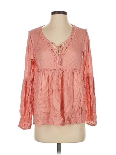 Pre-owned Haute Hippie 3/4 Sleeve Blouse In Pink