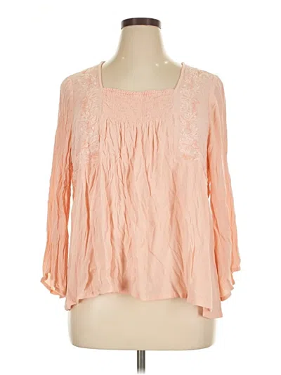 Pre-owned Haute Hippie 3/4 Sleeve Blouse In Pink