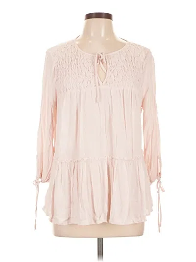 Pre-owned Haute Hippie 3/4 Sleeve Blouse In Pink