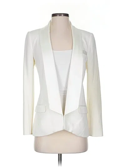 Pre-owned Haute Hippie Blazer Jacket In White