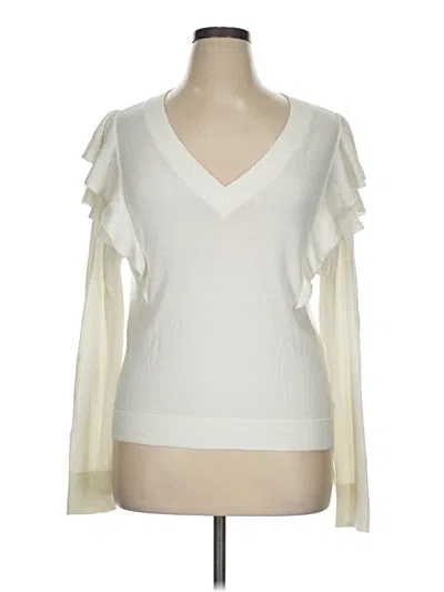 Pre-owned Haute Hippie Cardigan Sweater In Ivory