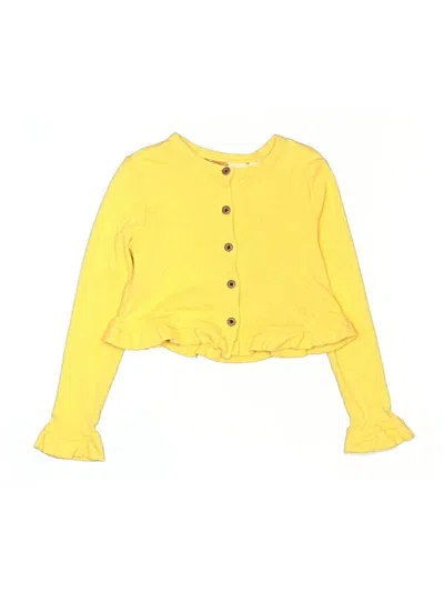 Pre-owned Haute Hippie Kids' Cardigan Sweater In Yellow