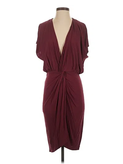 Pre-owned Haute Hippie Cocktail Dress In Burgundy