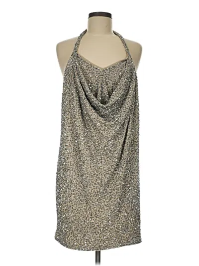 Pre-owned Haute Hippie Cocktail Dress In Silver
