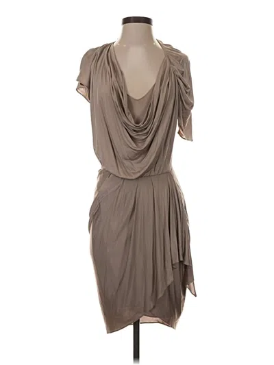Pre-owned Haute Hippie Cocktail Dress In Tan