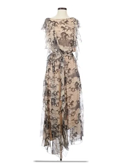 Pre-owned Haute Hippie Cocktail Dress In Tan