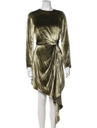 Pre-owned Haute Hippie Crew Neck Mini Dress In Green
