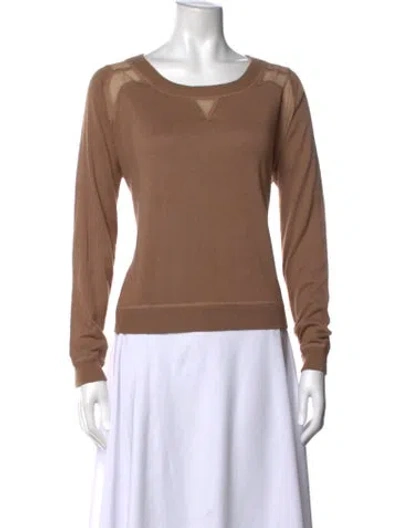 Pre-owned Haute Hippie Crew Neck Sweater In Brown