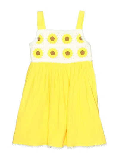 Pre-owned Haute Hippie Kids' Dress In Yellow