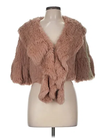 Pre-owned Haute Hippie Faux Fur Jacket In Pink