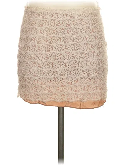 Pre-owned Haute Hippie Formal Skirt In White