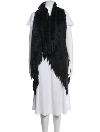 Pre-owned Haute Hippie Fur Vest In Black