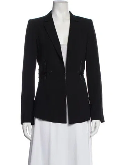 Pre-owned Haute Hippie Lamb Leather Blazer In Black