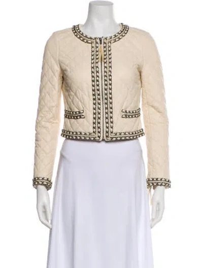 Pre-owned Haute Hippie Leather Evening Jacket In Neutral