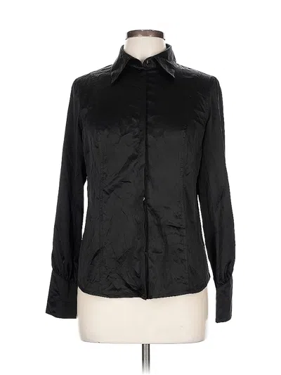 Pre-owned Haute Hippie Long Sleeve Blouse In Black