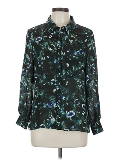 Pre-owned Haute Hippie Long Sleeve Blouse In Blue