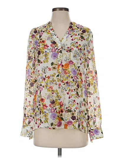 Pre-owned Haute Hippie Long Sleeve Blouse In Ivory