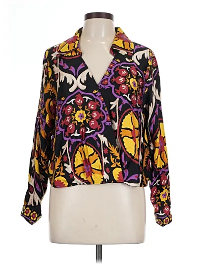 Pre-owned Haute Hippie Long Sleeve Blouse In Purple
