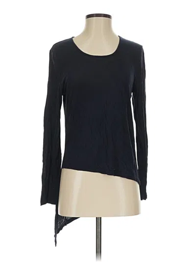 Pre-owned Haute Hippie Long Sleeve T-shirt In Black