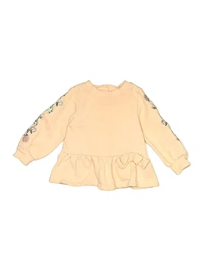 Pre-owned Haute Hippie Kids' Long Sleeve T-shirt In Yellow