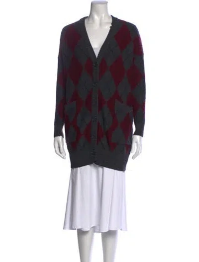 Pre-owned Haute Hippie Merino Wool Patterned Sweater In Multicolor