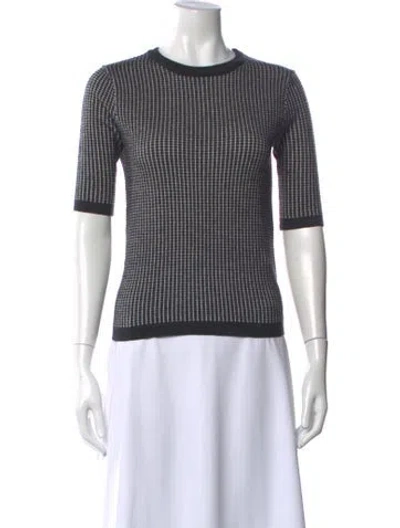Pre-owned Haute Hippie Merino Wool Patterned Top In Multi
