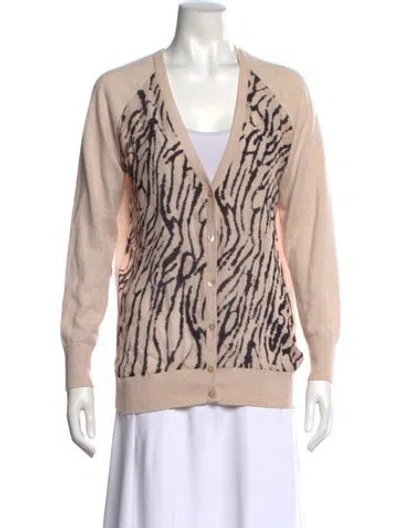 Pre-owned Haute Hippie Merino Wool Printed Sweater In Pink