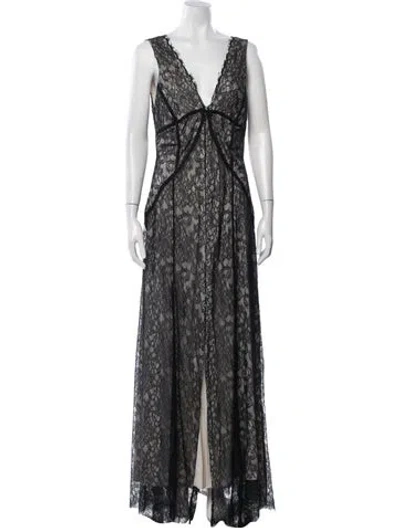 Pre-owned Haute Hippie Nylon Long Dress In Black