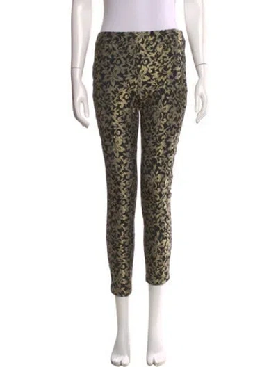 Pre-owned Haute Hippie Nylon Skinny Leg Pants In Gold