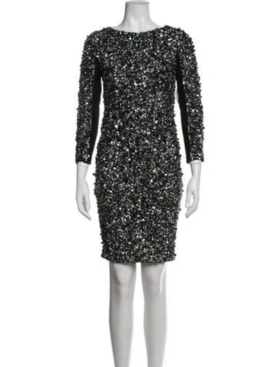 Pre-owned Haute Hippie Patterned Mini Dress W/ Tags In Black