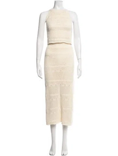 Pre-owned Haute Hippie Patterned Skirt Set In Neutrals