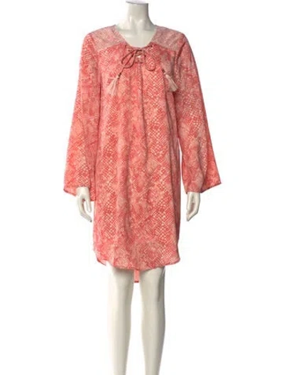 Pre-owned Haute Hippie Printed Mini Dress In Pink