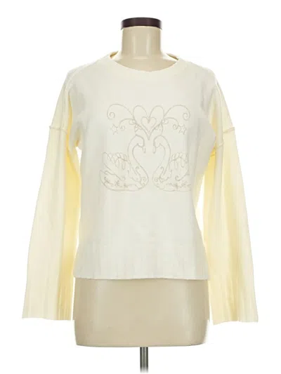 Pre-owned Haute Hippie Pullover Sweater In Ivory